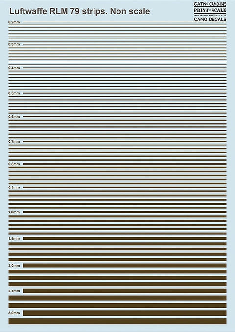 プリントスケール 045-camo ノンスケール ドイツ空軍 RLM 79 ストライプ
