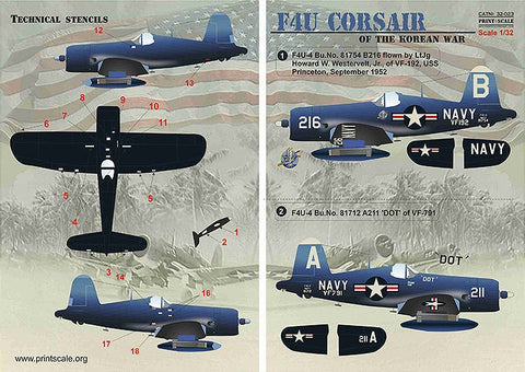 プリントスケール
32-023 1/32 F4U コルセア コンプリートセット