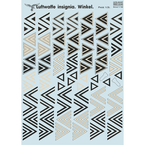 プリントスケール 32-037 1/32 ドイツ空軍 記章