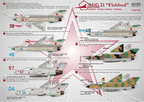 プリントスケール 48-008 1/48 Mig-21 "フィッシュベッド"