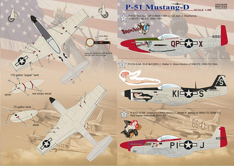 プリントスケール 48-039 1/48 P-51 マスタング-D コンプリートセット
