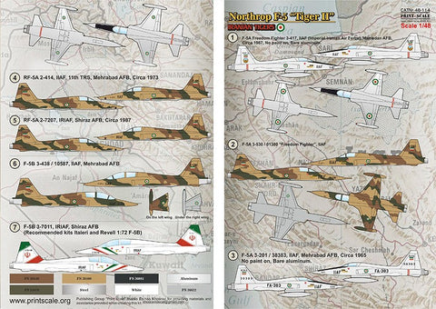 プリントスケール 48-114 1/48 イラン空軍 ノースロップ F5 "タイガーII" Part 2