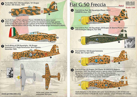 プリントスケール 48-145 1/48 フィアット G-50 Part 1
