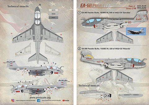 プリントスケール 48-196 1/48 EA-6B プラウラー Part2