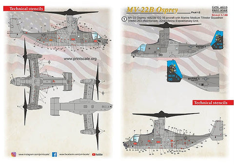 プリントスケール 48-215 1/48 MV-22B オスプレイ Part 2