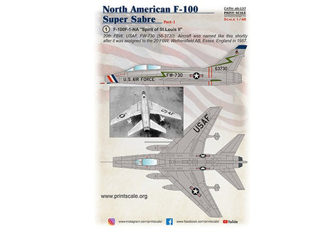 プリントスケール 48-237 1/48 F-100 スーパーセイバー パート1