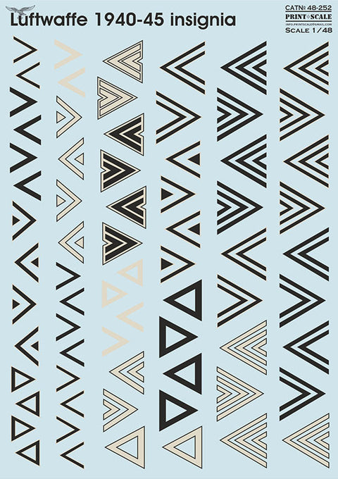 プリントスケール 48252 1/48 ドイツ空軍 1940-45 記章 ウィンケル Part 1