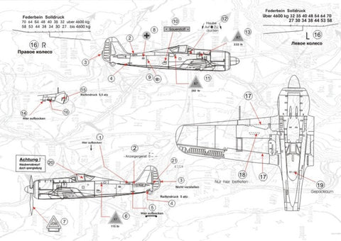 プリントスケール 72-002 1/72 フォッケウルフ 190А2-А9 А コンプリートセット