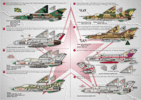 プリントスケール 72-009 1/72 Mig-21 "フィッシュベッド"