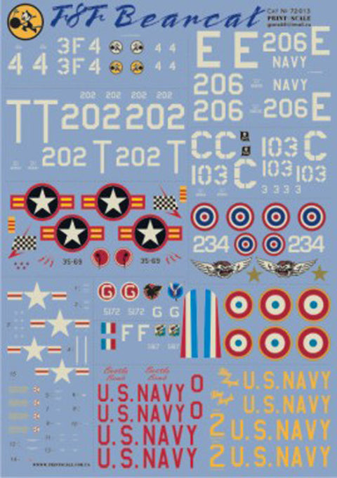 プリントスケール 72-013 1/72 F8F ベアキャット