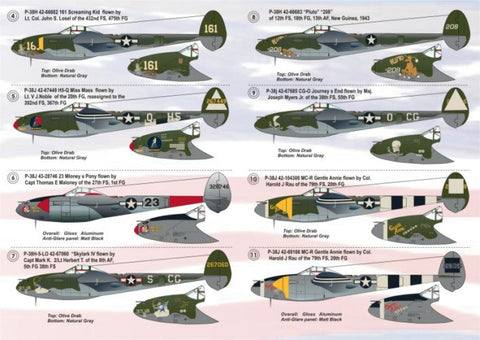 プリントスケール 72-016 1/72 P-38 ライトニング