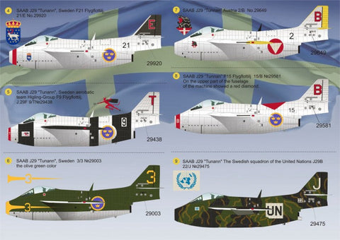 プリントスケール 72-038 1/72 サーブ J29 テュナン