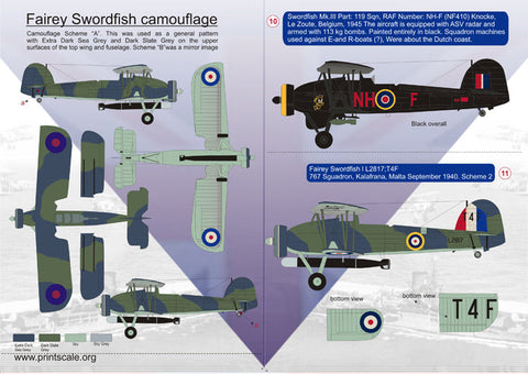 プリントスケール 72-043 1/72 ソードフィッシュ コンプリートセット