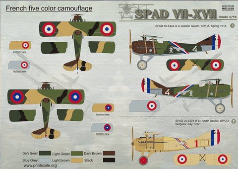 プリントスケール 72-046 1/72 Spad VII-XVII
