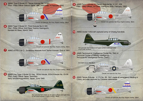 プリントスケール 72-068 1/72 三菱零式艦上戦闘機 A6M