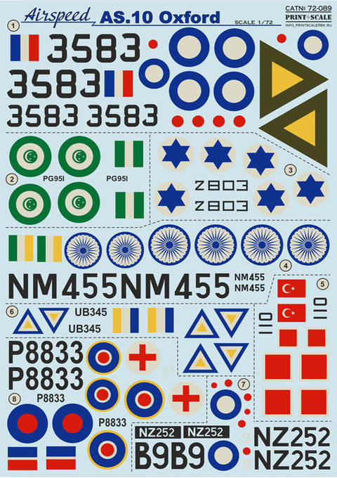 プリントスケール 72-089 1/72 エアスピード AS.10 オックスフォード