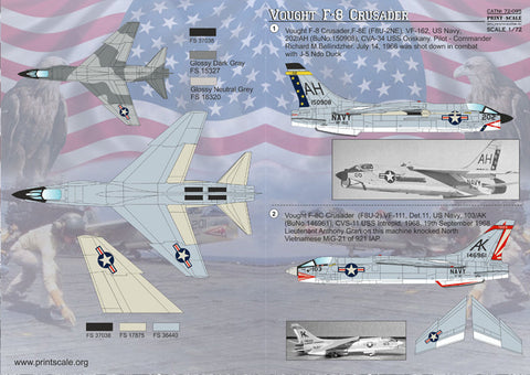 プリントスケール 72-095 1/72 ヴォート F-8 クルセイダー