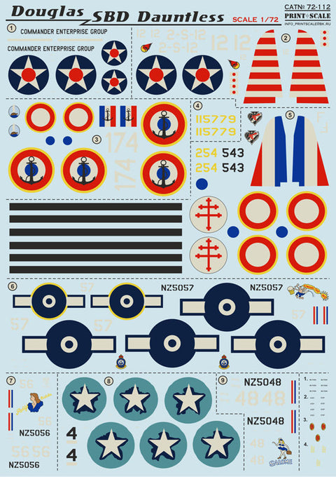 プリントスケール 72-112 1/72 ダグラス SBD ドーントレス