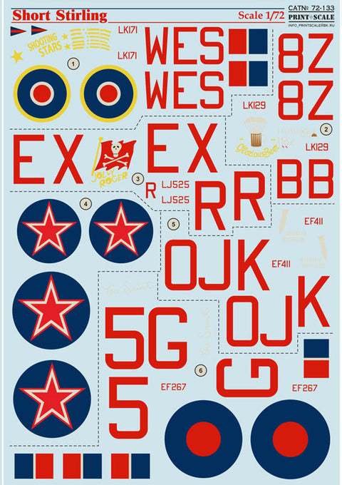 プリントスケール 72-133 1/72 ショート スターリング