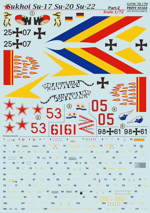 プリントスケール 72-179 1/72 スホーイ Su-17 Part 2