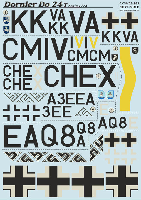 プリントスケール 72-191 1/72 ドルニエ Do-24