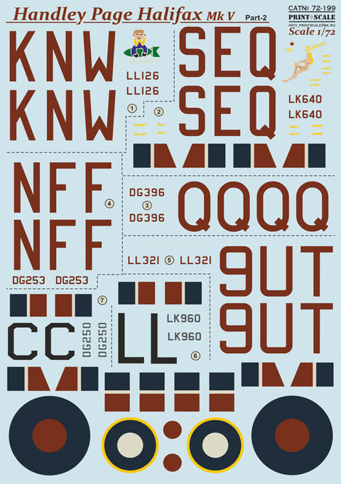 プリントスケール 72-199 1/72 ハンドレページ ハリファックス Part 2