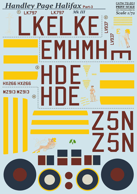 プリントスケール 72-201 1/72 ハンドレページ ハリファックス Part 3