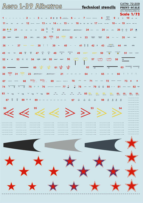 プリントスケール 72-209 1/72 アエロ L-39 アルバトロス