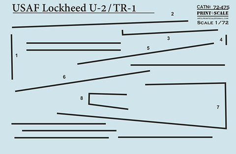 プリントスケール 72-475 1/72 ロッキード U-2/TR-1 コンプリートセット