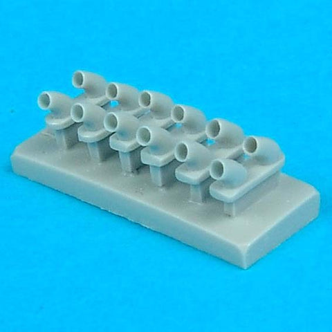 クイックブースト 48041 1/48 P-40E ウォーホーク 排気管(ハセガワ用)