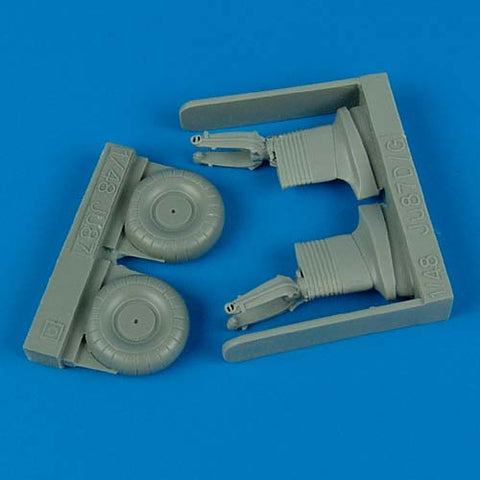 クイックブースト 48260 1/48 Ju87 スツーカ 脚スパッツ取外し主輪2(ハセガワ用)