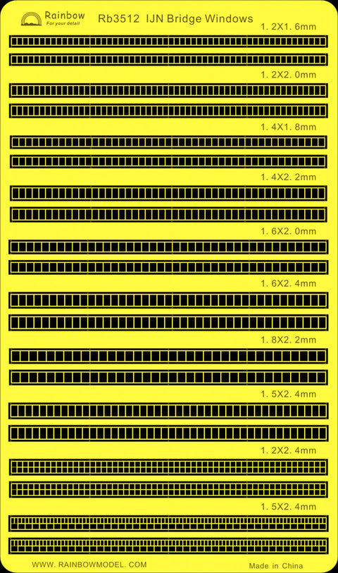 レインボーモデル Rb3512 1/350 日本海軍艦艇 艦橋窓枠