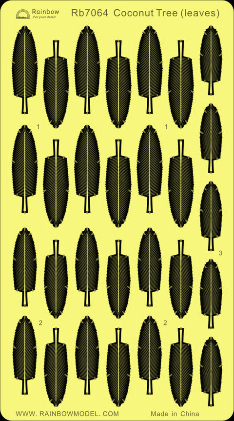 レインボーモデル Rb7064 1/700 椰子の葉 (leaves)