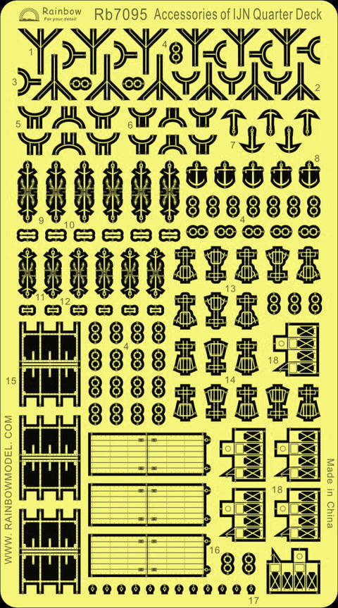レインボーモデル Rb7095 1/700 日本海軍艦艇 艦尾甲板アクセサリー