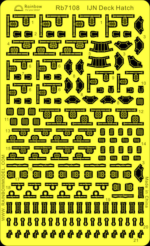 レインボーモデル Rb7108 1/700 日本海軍 艦艇用 デッキハッチ