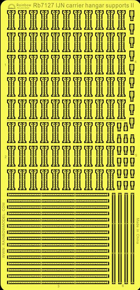 レインボーモデル Rb7127 1/700 日本海軍 航空母艦用 格納庫構造物 II