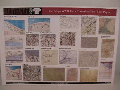 リアリティインスケール 35049 1/35 WWIIの戦場地図 極薄紙