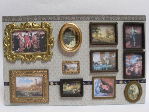 リアリティインスケール 35128 1/35 本物のキャンバス地に印刷された絵 フレーム付(11個)