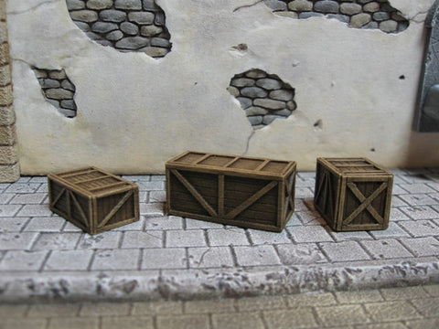 リアリティインスケール 35130 1/35 小さな輸送木箱(6個) ハンドル用のロープ付