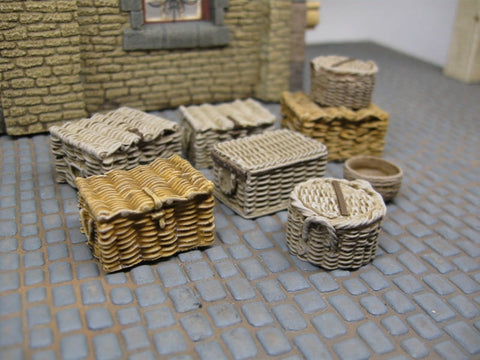 リアリティインスケール 35185 1/35 編みバスケット 8個入り