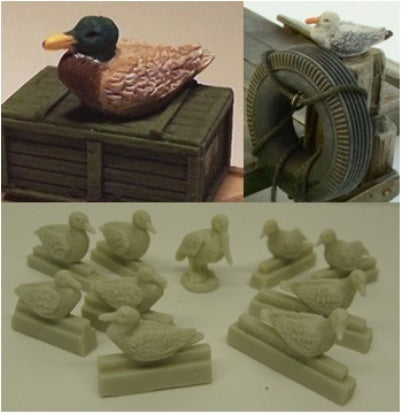 リアリティインスケール 35211 1/35 水鳥セット10個入り