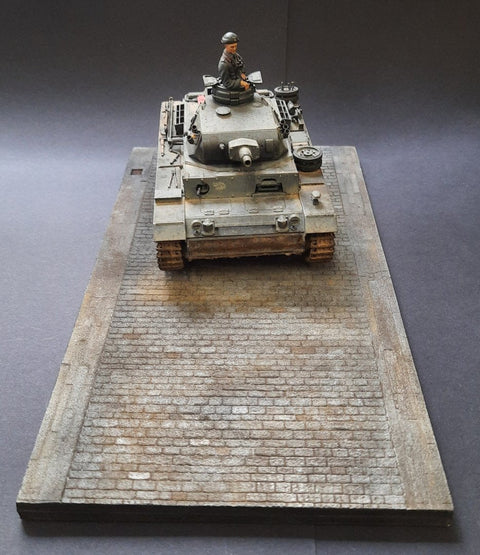 リアリティインスケール 35304 1/35 小さな石畳の道路 - 15 x 27cm