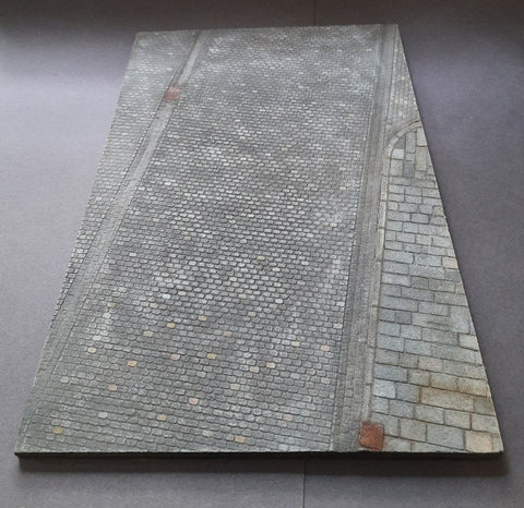 リアリティインスケール 35305 1/35 歩道付き石畳の市街地道路 - 21 x 32.5cm