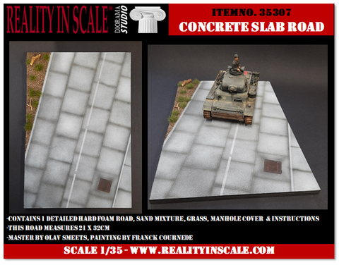 リアリティインスケール 35307 1/35 マンホールが別にあるコンクリート スラブ道路カバー・スペシャル