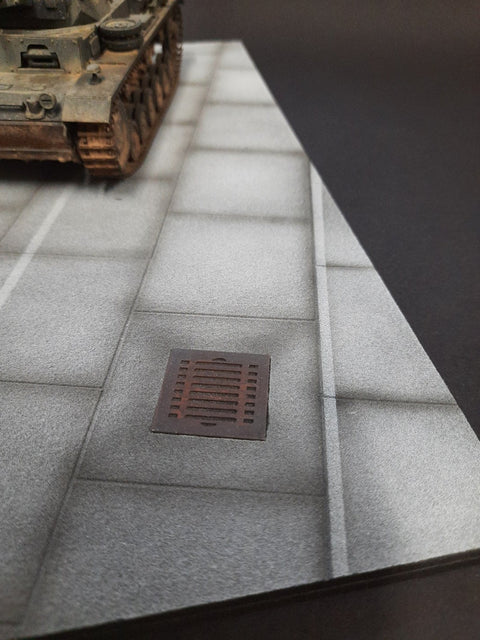 リアリティインスケール 35307 1/35 マンホールが別にあるコンクリート スラブ道路カバー・スペシャル