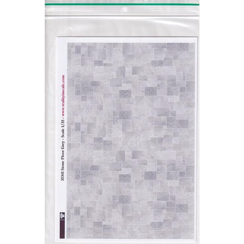 リアリティインスケール 35341 1/35 石の床 グレー - A5 シート 15 x 20cm