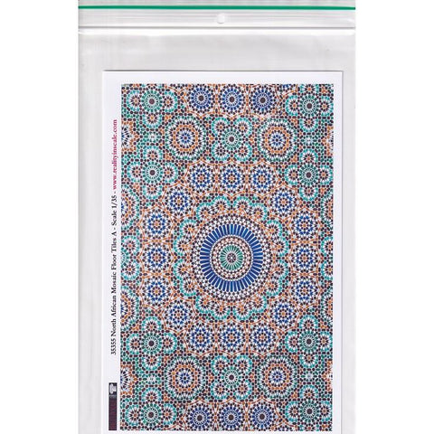 リアリティインスケール 35355 1/35 アラブ/北アフリカ モザイク フロア タイル - A - A5 シート 15 x 20cm