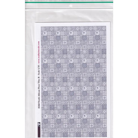 リアリティインスケール 35360 1/35 アラブ/北アフリカ フロア タイル - B - A5 シート 15 x 20cm