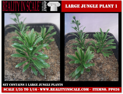 リアリティインスケール PP026 1/35 大きなジャングル植物 1 - プラスチック製植物