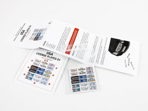 レッドフォックススタジオ RFSQS-24011 1/24 アメリカ ナンバープレート vol.01 (ユニバーサル用)